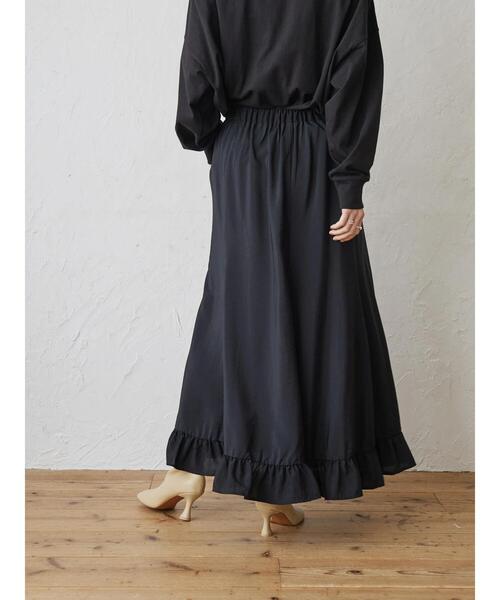 AMERICAN HOLIC（アメリカンホリック）の「裾フリルフレアスカート（スカート・レディース・ブラック/ブラウン/グリーン・L/M）」の17枚目の写真