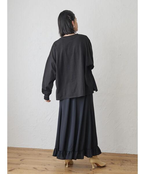 AMERICAN HOLIC（アメリカンホリック）の「裾フリルフレアスカート（スカート・レディース・ブラック/ブラウン/グリーン・L/M）」の20枚目の写真