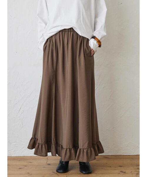 AMERICAN HOLIC（アメリカンホリック）の「裾フリルフレアスカート（スカート・レディース・ブラック/ブラウン/グリーン・L/M）」の21枚目の写真