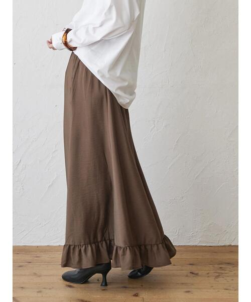 AMERICAN HOLIC（アメリカンホリック）の「裾フリルフレアスカート（スカート・レディース・ブラック/ブラウン/グリーン・L/M）」の22枚目の写真