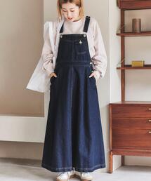 デニムサロペットスカート