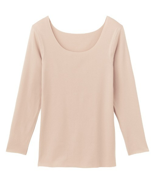 GUNZE（グンゼ）の「KIREILABO/キレイラボ 縫い目がなくてチクチクしにくい 長袖インナー オーガニックコットン（インナーウェア/肌着・レディース・ホワイト系その他/ブラック/ピンク/杢グレー/ブルー系その他・MEDIUM/LARGE/X-LARGE）」の2枚目の写真