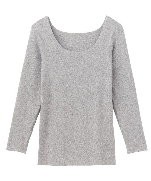 GUNZE（グンゼ）の「KIREILABO/キレイラボ 縫い目がなくてチクチクしにくい 長袖インナー オーガニックコットン（インナーウェア/肌着・レディース・ホワイト系その他/ブラック/ピンク/杢グレー/ブルー系その他・MEDIUM/LARGE/X-LARGE）」の4枚目の写真