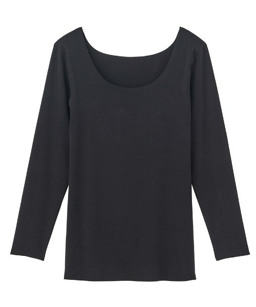 GUNZE（グンゼ）の「KIREILABO/キレイラボ 縫い目がなくてチクチクしにくい 長袖インナー オーガニックコットン（インナーウェア/肌着・レディース・ホワイト系その他/ブラック/ピンク/杢グレー/ブルー系その他・MEDIUM/LARGE/X-LARGE）」の3枚目の写真