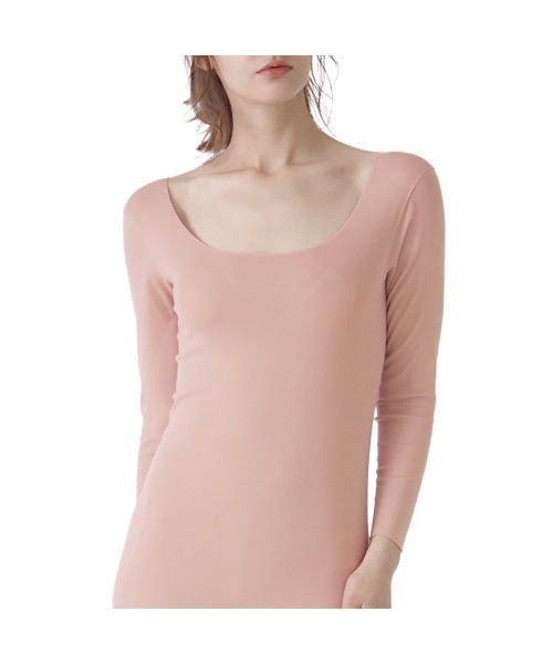 GUNZE（グンゼ）の「KIREILABO/キレイラボ 縫い目がなくてチクチクしにくい 長袖インナー オーガニックコットン（インナーウェア/肌着・レディース・ホワイト系その他/ブラック/ピンク/杢グレー/ブルー系その他・MEDIUM/LARGE/X-LARGE）」の16枚目の写真