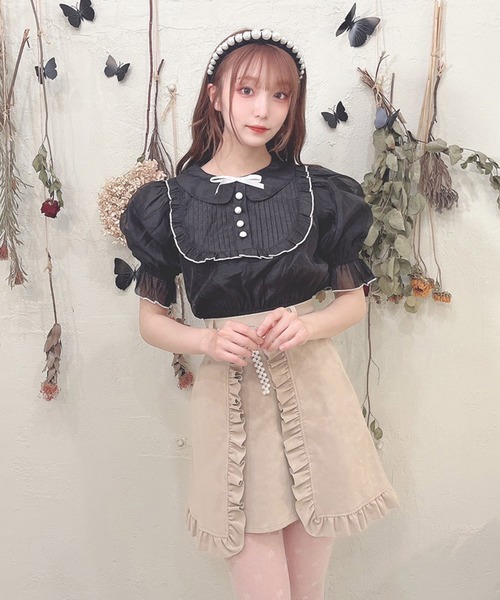 Swankiss(スワンキス)の「SX lether frill S/K(スカート・レディース・ピンク/ベージュ/ブラック・FREE)」の10枚目の写真