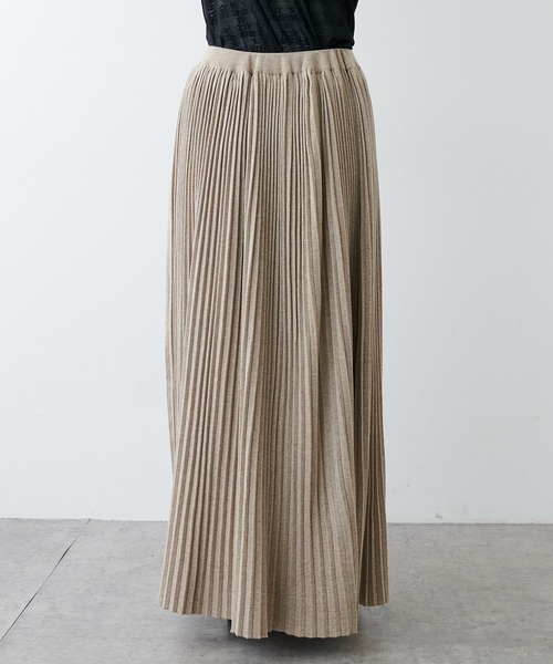 PUAL CE CIN(ピュアルセシン)の「針抜きプリーツスカート(スカート・レディース・ブラック/ベージュ・FREE)」の11枚目の写真