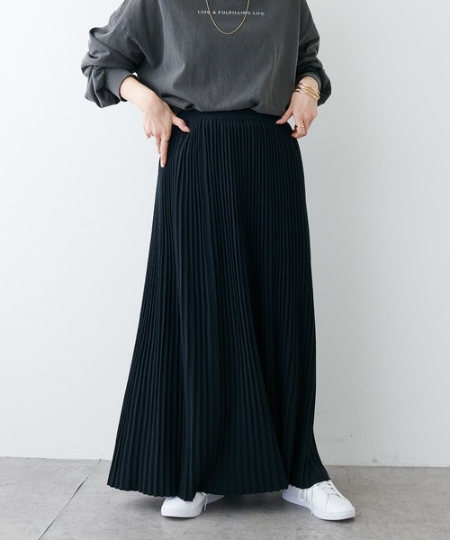 PUAL CE CIN(ピュアルセシン)の「針抜きプリーツスカート(スカート・レディース・ブラック/ベージュ・FREE)」の15枚目の写真