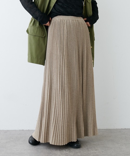 PUAL CE CIN(ピュアルセシン)の「針抜きプリーツスカート(スカート・レディース・ブラック/ベージュ・FREE)」の12枚目の写真