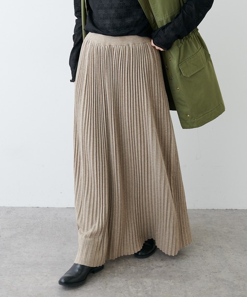 PUAL CE CIN(ピュアルセシン)の「針抜きプリーツスカート(スカート・レディース・ブラック/ベージュ・FREE)」の13枚目の写真