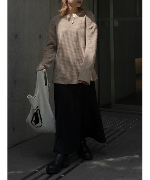 JUMELLE（ジュメロ）の「ロゴニットバッグ（トートバッグ・レディース・アイボリー・FREE）」の5枚目の写真