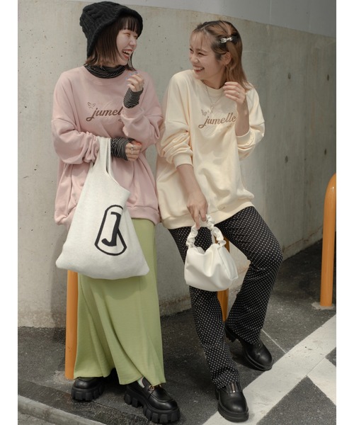 JUMELLE（ジュメロ）の「ロゴニットバッグ（トートバッグ・レディース・アイボリー・FREE）」の4枚目の写真