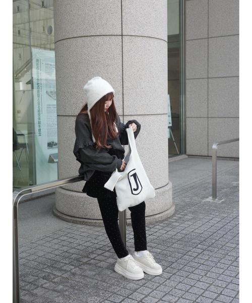 JUMELLE（ジュメロ）の「ロゴニットバッグ（トートバッグ・レディース・アイボリー・FREE）」の20枚目の写真