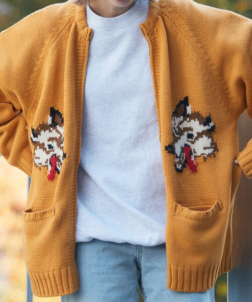 B.C STOCK(ベーセーストック)の「CANADA カウチンジップカーディガン(カーディガン/ボレロ・メンズ・ホワイト×ホワイト/イエロー・LARGE/MEDIUM)」の13枚目の写真