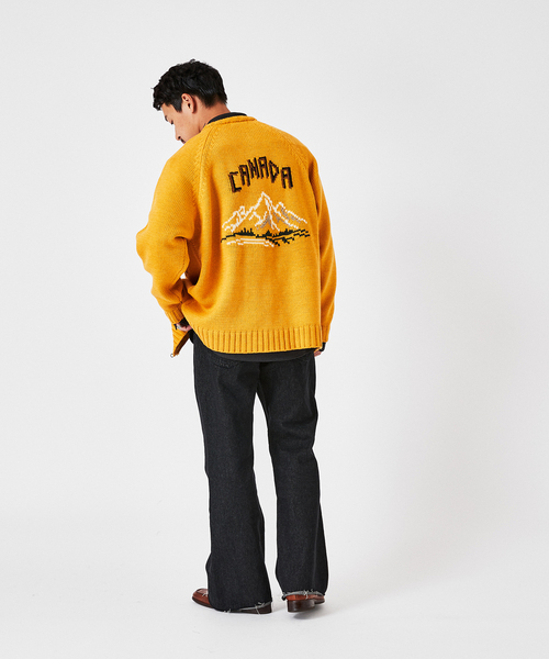 B.C STOCK(ベーセーストック)の「CANADA カウチンジップカーディガン(カーディガン/ボレロ・メンズ・ホワイト×ホワイト/イエロー・LARGE/MEDIUM)」の15枚目の写真