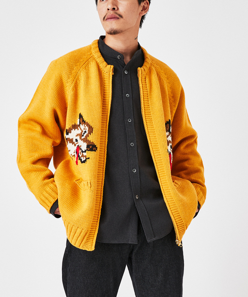 B.C STOCK(ベーセーストック)の「CANADA カウチンジップカーディガン(カーディガン/ボレロ・メンズ・ホワイト×ホワイト/イエロー・LARGE/MEDIUM)」の10枚目の写真