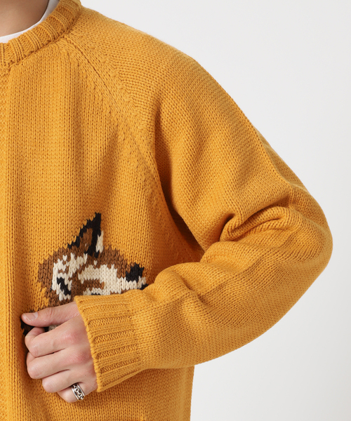 B.C STOCK(ベーセーストック)の「CANADA カウチンジップカーディガン(カーディガン/ボレロ・メンズ・ホワイト×ホワイト/イエロー・LARGE/MEDIUM)」の6枚目の写真