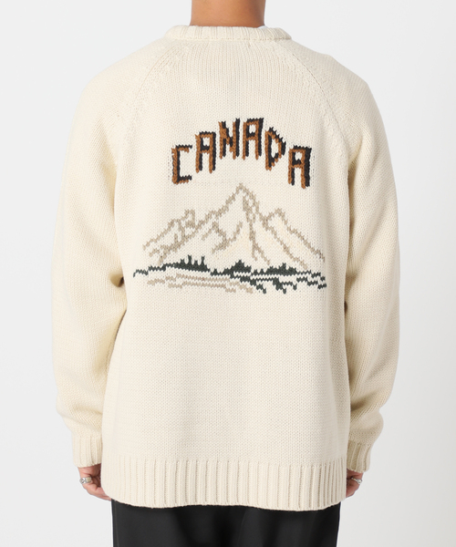 B.C STOCK(ベーセーストック)の「CANADA カウチンジップカーディガン(カーディガン/ボレロ・メンズ・ホワイト×ホワイト/イエロー・LARGE/MEDIUM)」の12枚目の写真