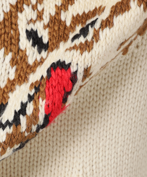 B.C STOCK(ベーセーストック)の「CANADA カウチンジップカーディガン(カーディガン/ボレロ・メンズ・ホワイト×ホワイト/イエロー・LARGE/MEDIUM)」の7枚目の写真