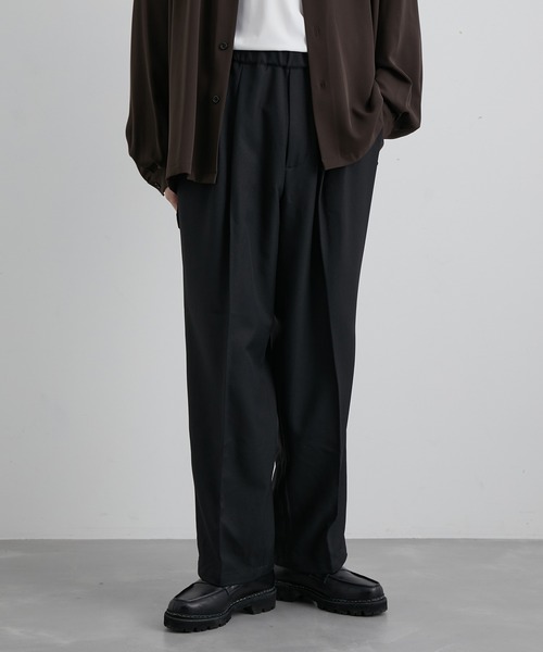 JUNRED（ジュンレッド）の「ウォームツイルイージータックワイドパンツ（スラックス・メンズ・ブラック/グレー/グリーン・S/M/L）」の12枚目の写真