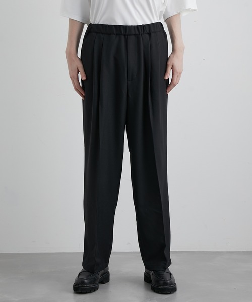 JUNRED（ジュンレッド）の「ウォームツイルイージータックワイドパンツ（スラックス・メンズ・ブラック/グレー/グリーン・S/M/L）」の10枚目の写真