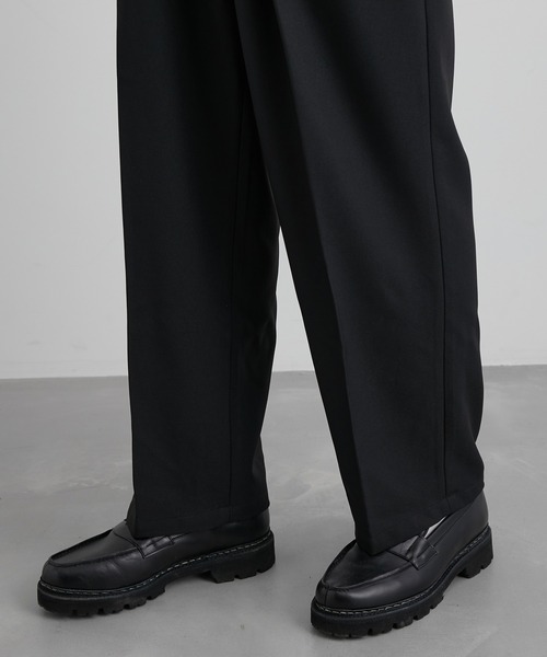 JUNRED（ジュンレッド）の「ウォームツイルイージータックワイドパンツ（スラックス・メンズ・ブラック/グレー/グリーン・S/M/L）」の14枚目の写真