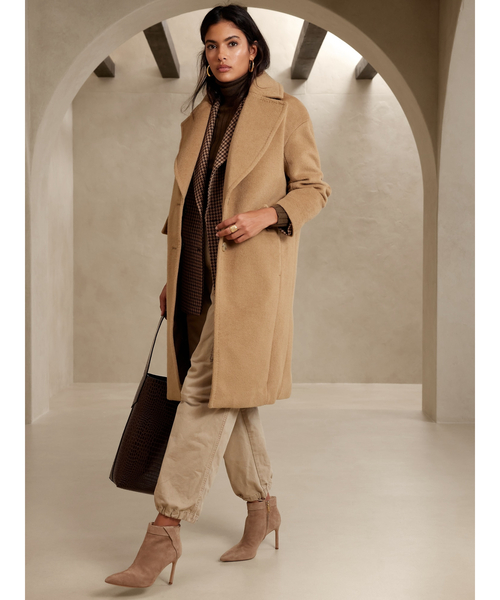 Banana Republic(バナナリパブリック)の「サンデーコート(チェスターコート・レディース・キャメル・XS/S/M/L)」の4枚目の写真