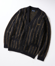 【FRED PERRY for JOURNAL STANDARD】別注 ストライプ Vネックカーディガン