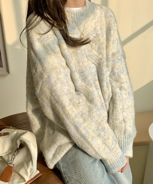 LAC-VERT(ラック・ヴェール)の「マーブルゆるニット(ニット/セーター・レディース・その他1/その他2・FREE)」の3枚目の写真