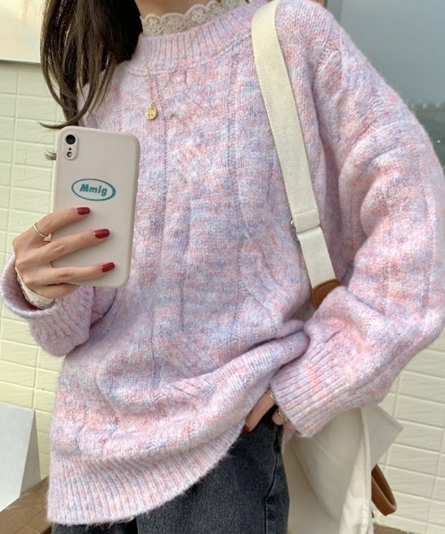 LAC-VERT(ラック・ヴェール)の「マーブルゆるニット(ニット/セーター・レディース・その他1/その他2・FREE)」の5枚目の写真