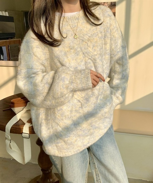 LAC-VERT(ラック・ヴェール)の「マーブルゆるニット(ニット/セーター・レディース・その他1/その他2・FREE)」の6枚目の写真
