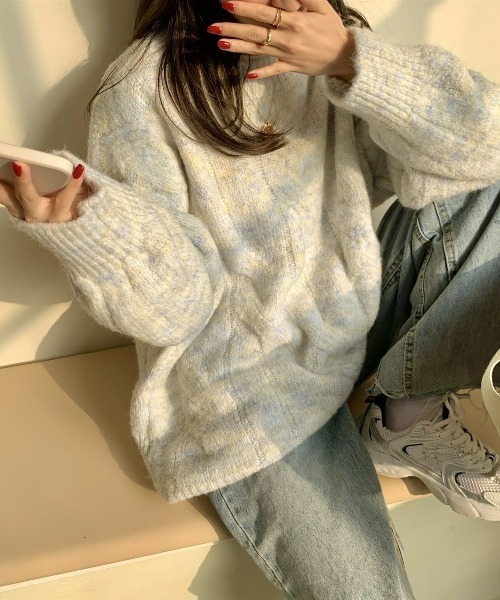 LAC-VERT(ラック・ヴェール)の「マーブルゆるニット(ニット/セーター・レディース・その他1/その他2・FREE)」の9枚目の写真