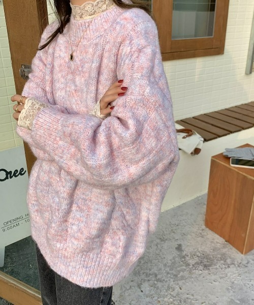 LAC-VERT(ラック・ヴェール)の「マーブルゆるニット(ニット/セーター・レディース・その他1/その他2・FREE)」の13枚目の写真