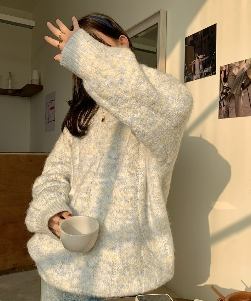LAC-VERT(ラック・ヴェール)の「マーブルゆるニット(ニット/セーター・レディース・その他1/その他2・FREE)」の16枚目の写真