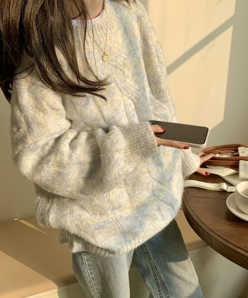 LAC-VERT(ラック・ヴェール)の「マーブルゆるニット(ニット/セーター・レディース・その他1/その他2・FREE)」の19枚目の写真