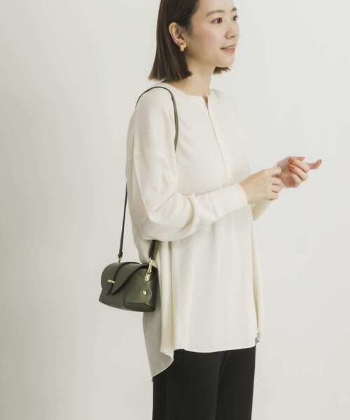 HANES（ヘインズ）の「Hanes　Thermal Henly Neck（Tシャツ/カットソー・レディース・ブラック/グレー/オフホワイト・FREE）」の6枚目の写真