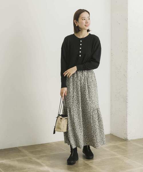 HANES（ヘインズ）の「Hanes　Thermal Henly Neck（Tシャツ/カットソー・レディース・ブラック/グレー/オフホワイト・FREE）」の9枚目の写真