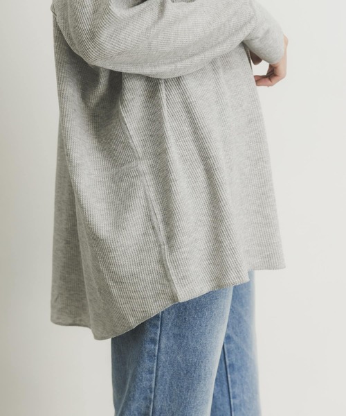 HANES（ヘインズ）の「Hanes　Thermal Henly Neck（Tシャツ/カットソー・レディース・ブラック/グレー/オフホワイト・FREE）」の15枚目の写真