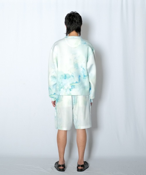 Wizzard(ウィザード)の「Wizzard ウィザード / PRINT FAB SWEAT ビッグシルエット総柄プリントビッグシルエットスウェット / W23SS-DC020(スウェット・メンズ・ナチュラル/ブルー/レッド・1/2/3)」の6枚目の写真