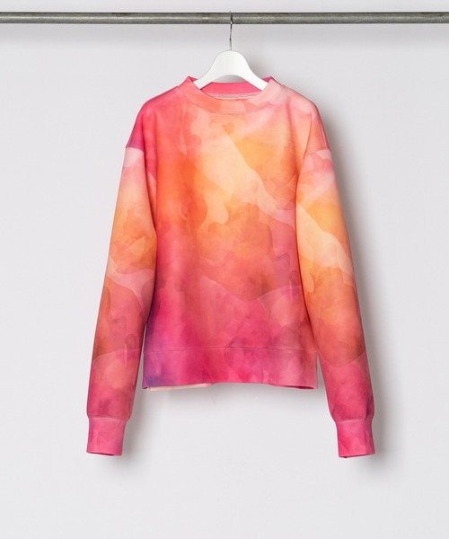 Wizzard(ウィザード)の「Wizzard ウィザード / PRINT FAB SWEAT ビッグシルエット総柄プリントビッグシルエットスウェット / W23SS-DC020(スウェット・メンズ・ナチュラル/ブルー/レッド・1/2/3)」の7枚目の写真