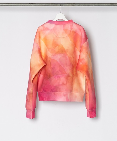 Wizzard(ウィザード)の「Wizzard ウィザード / PRINT FAB SWEAT ビッグシルエット総柄プリントビッグシルエットスウェット / W23SS-DC020(スウェット・メンズ・ナチュラル/ブルー/レッド・1/2/3)」の8枚目の写真