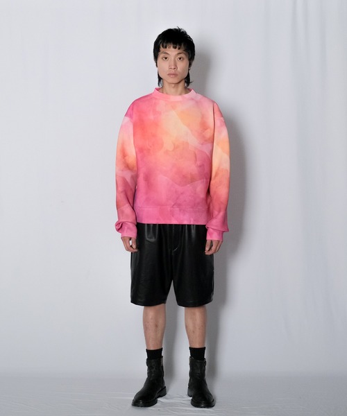 Wizzard(ウィザード)の「Wizzard ウィザード / PRINT FAB SWEAT ビッグシルエット総柄プリントビッグシルエットスウェット / W23SS-DC020(スウェット・メンズ・ナチュラル/ブルー/レッド・1/2/3)」の13枚目の写真