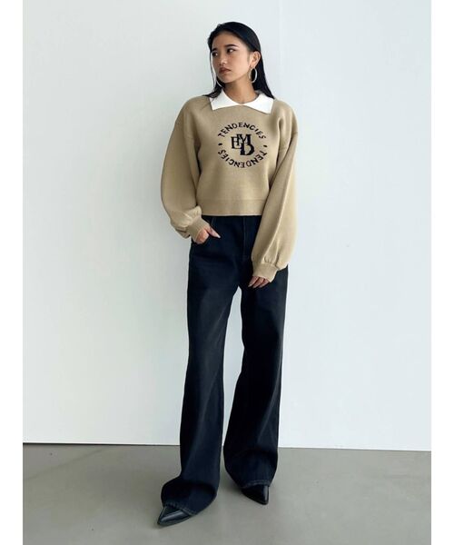 EMODA（エモダ）の「ミニカラーロゴニット（ニット/セーター・レディース・グレー/ブラック/ベージュ・FREE）」の11枚目の写真