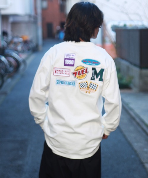 76（セブンティシックス）の「76Lubricants  ワッペン刺繍 ルーズサイズ ヘンリーネックＴシャツ（Tシャツ/カットソー・メンズ・グリーン/イエロー/ホワイト/ブラック・M/L）」の17枚目の写真