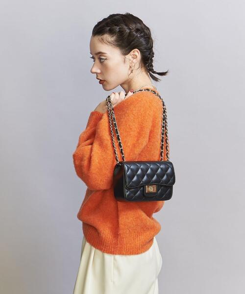 AULENTTI（オウレンティ）の「＜AULENTTI＞キルティング チェーン ショルダー バッグ（ショルダーバッグ・レディース・ブラック/ベージュ・FREE）」の9枚目の写真