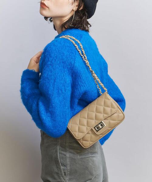 AULENTTI（オウレンティ）の「＜AULENTTI＞キルティング チェーン ショルダー バッグ（ショルダーバッグ・レディース・ブラック/ベージュ・FREE）」の8枚目の写真