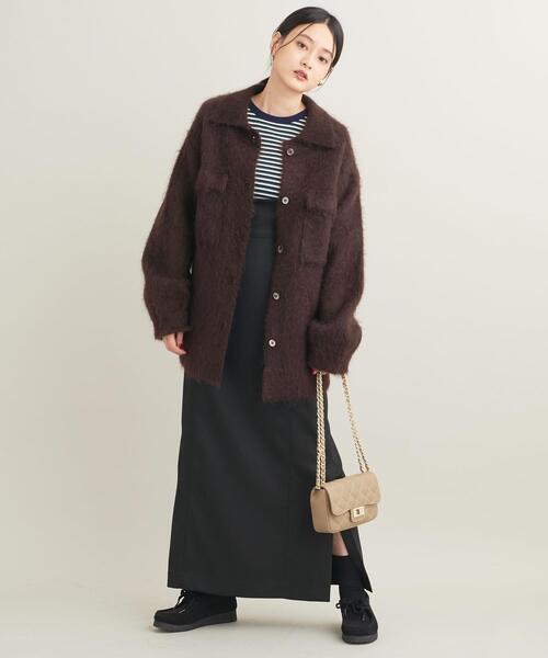 AULENTTI（オウレンティ）の「＜AULENTTI＞キルティング チェーン ショルダー バッグ（ショルダーバッグ・レディース・ブラック/ベージュ・FREE）」の3枚目の写真