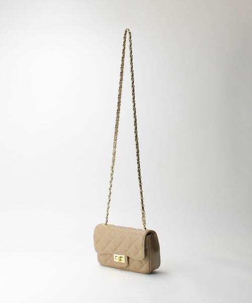 AULENTTI（オウレンティ）の「＜AULENTTI＞キルティング チェーン ショルダー バッグ（ショルダーバッグ・レディース・ブラック/ベージュ・FREE）」の14枚目の写真