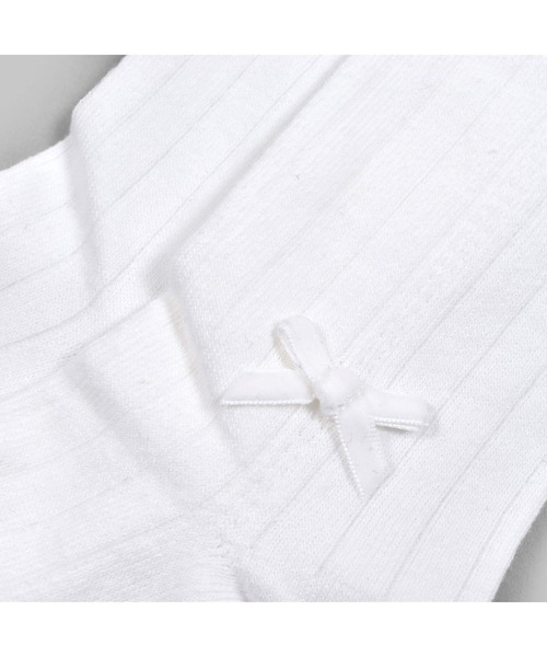 BeBe（ベベ）の「BeBe/サイドリボンタイツ(80~140cm)（タイツ/ストッキング・キッズ・オフホワイト/ブラック・X-SMALL/MEDIUM/LARGE/SMALL）」の9枚目の写真