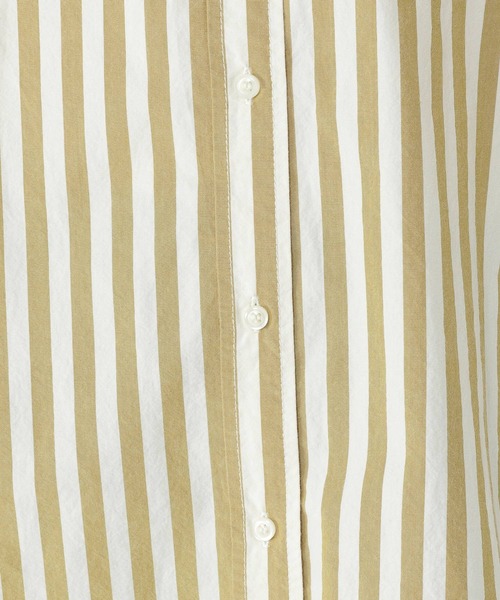studio CLIP（スタディオクリップ）の「ストライプコットンワッシャーシャツ（シャツ/ブラウス・レディース・ベージュ/ブラック/グリーン・FREE）」の8枚目の写真